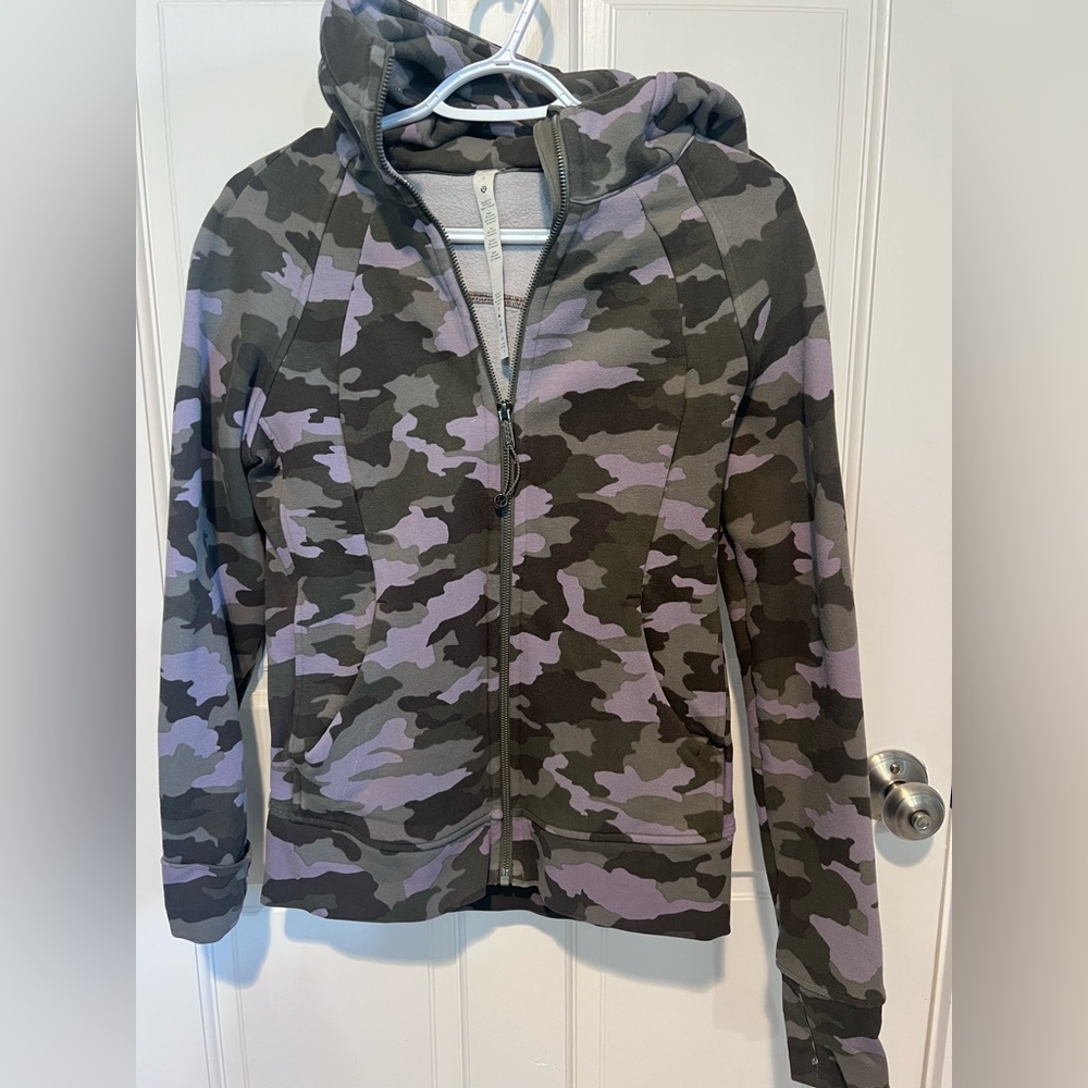 Lululemon Athletica Scuba Hoodie Purple and Grey Camo